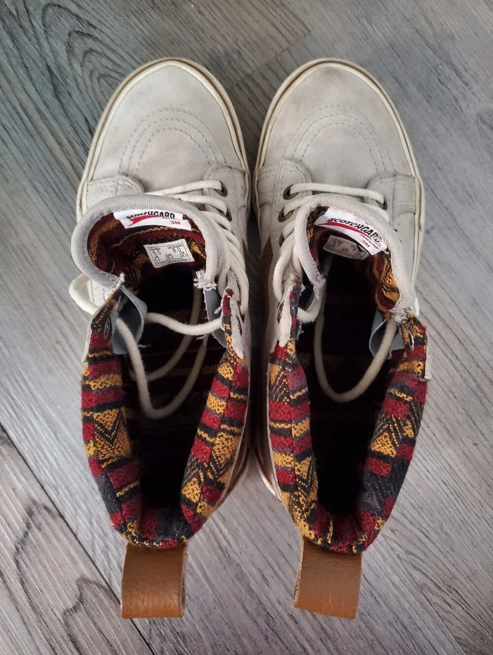 VANS Sk8-Hi MTE Aztec Leather/suede Scotchgard Sneakers 6.5/8